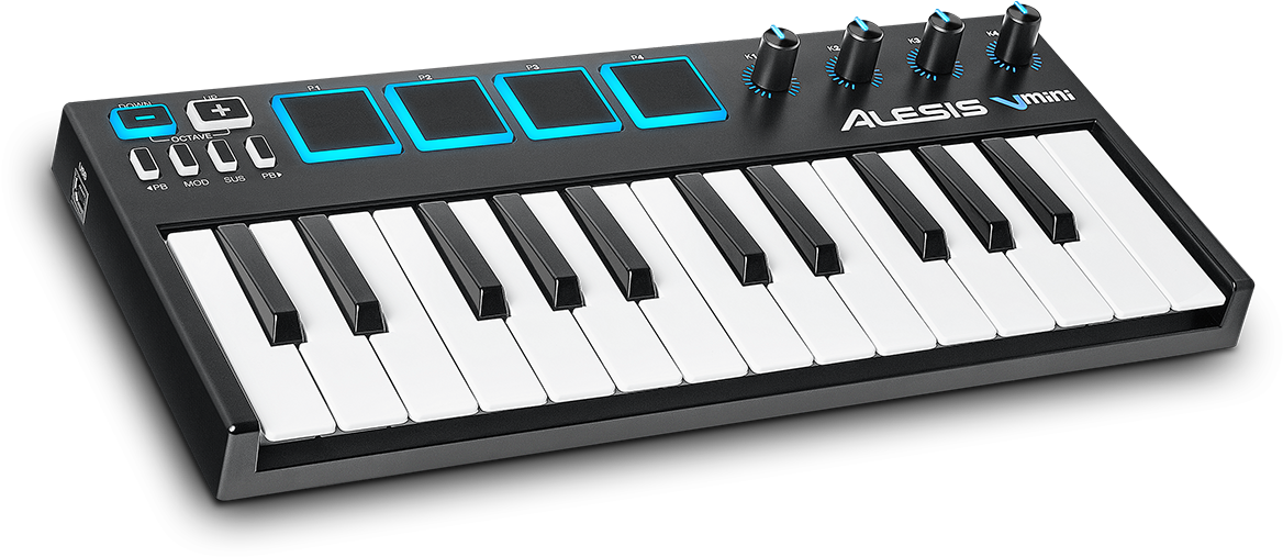 Alesis Vmini Portable 25 Key Usb Midi Controller - Alesis V Mini Portable 25-key Usb Midi Controller (1200x750), Png Download