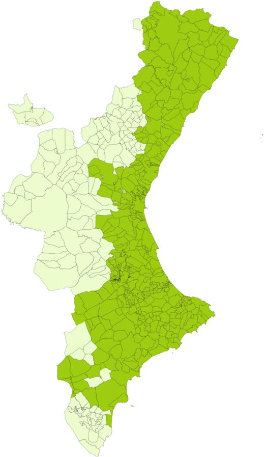 Talk[edit] - Mapa Linguistico Comunidad Valenciana (540x926), Png Download