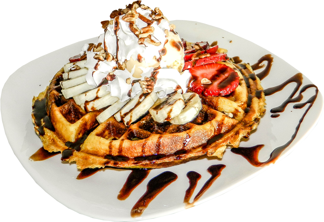Download Transparent Waffles Belgian Waffle With Ice Cream Png PNGkit