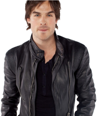 Damon Salvatore - Damon Salvatore Leather Jacket (400x400), Png Download