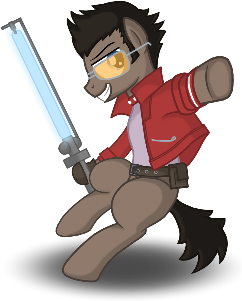 Drako1997, Beam Katana, No More Heroes, Ponified, Safe, - Travis Touchdown Pony (808x1024), Png Download