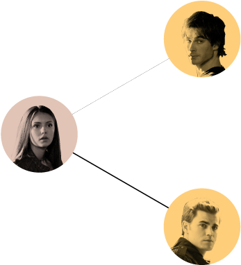 Damon Elena Stefan - Illustration (387x400), Png Download