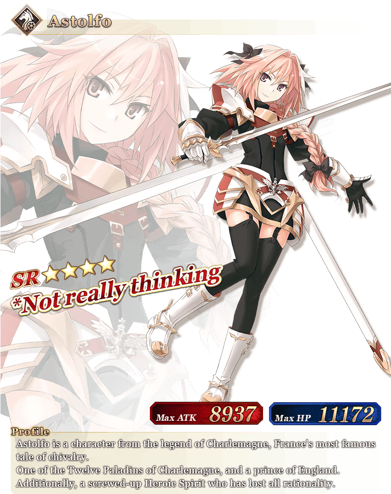 Astolfo And Amakusa Shirou Are Coming To Fate/grand - フェイト グランド オーダー キャラ (800x1026), Png Download