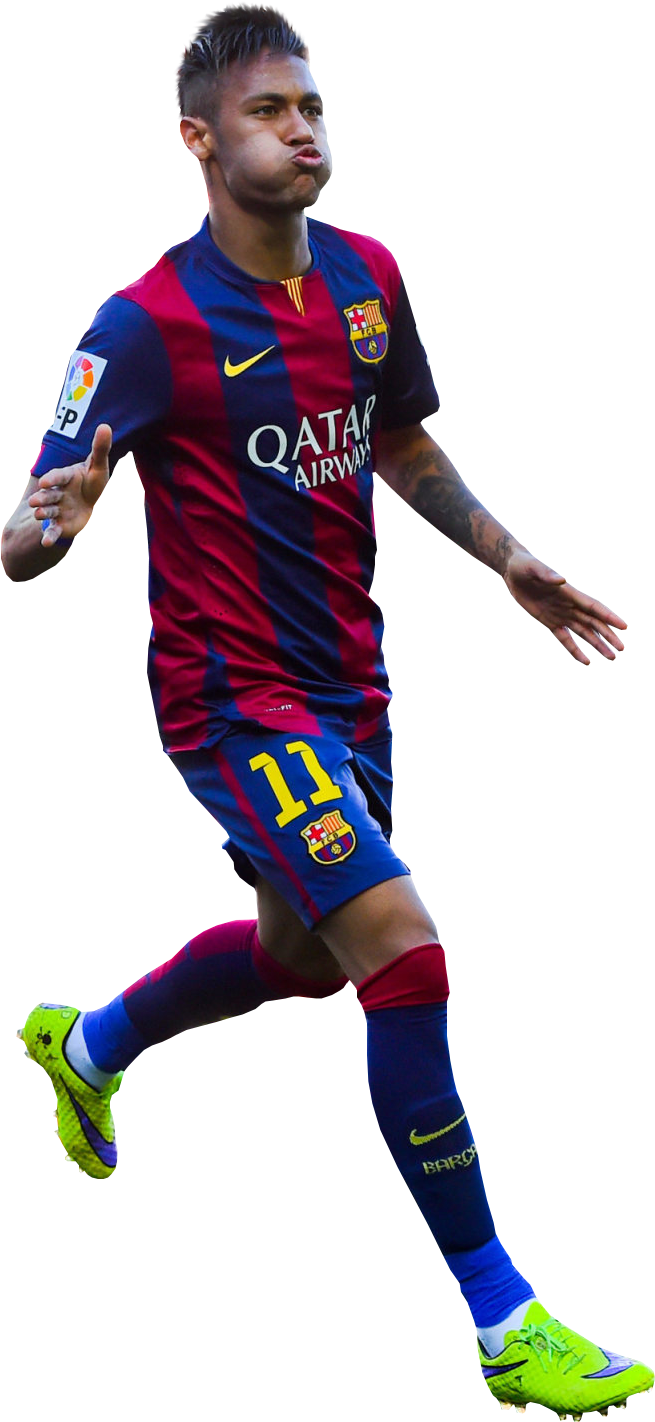 Neymar Football Render - Neymar Cut Out (717x1452), Png Download