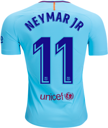 Barcelona 17/18 Away Men Football Shirt Neymar Jr - Barcelona Away Vapor Match Shirt 2017-18 (550x550), Png Download