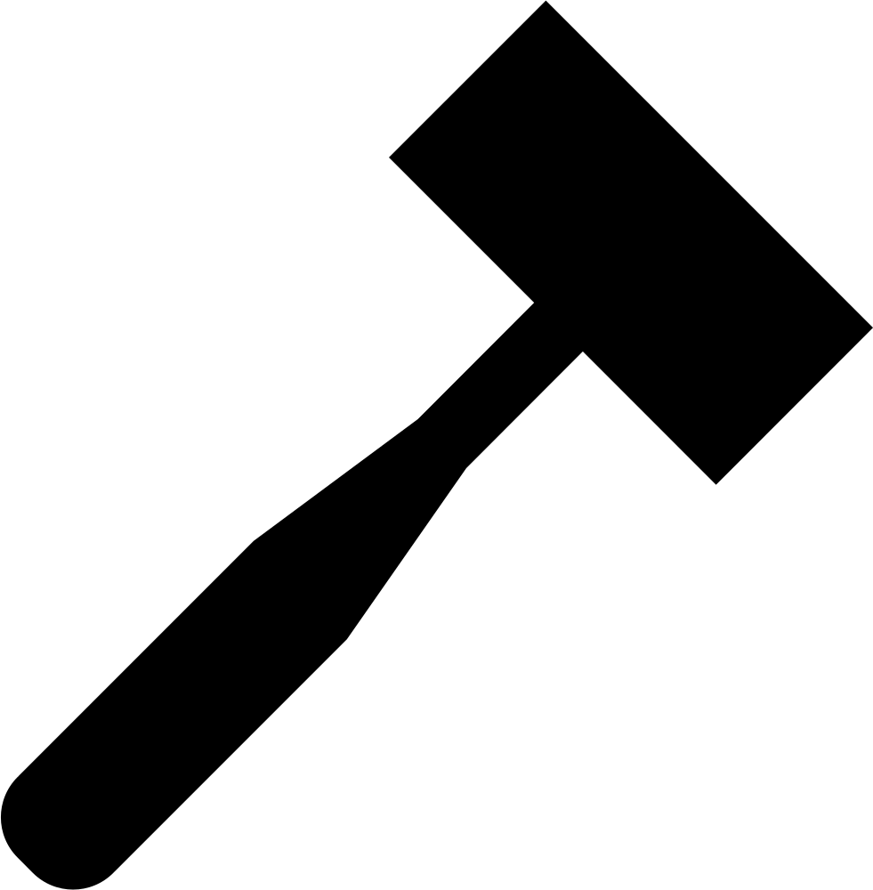 Kitchen Hammer Silhouette - Hammer Silhouette (981x1000), Png Download