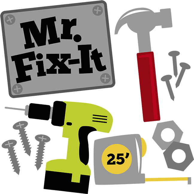 Fix-it Svg Hammer Svg Drill Svg Measuring Tape Svg - Fix It Clip Art (648x649), Png Download