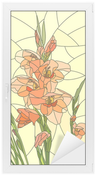 Vector Illustration Of Flowers Red Gladiolus - Vector Graphics (400x400), Png Download