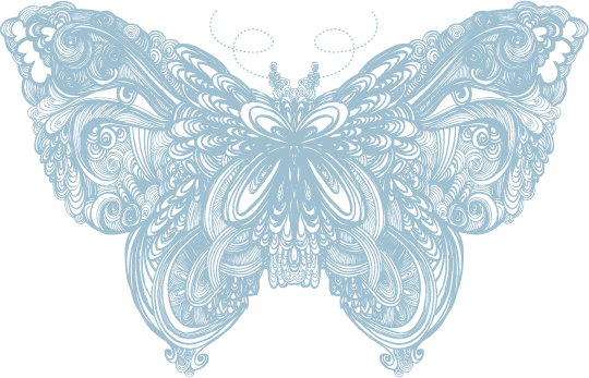 Butterfly Faded Www Wingsblue - American Painted Lady (540x347), Png Download