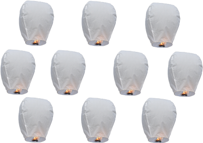 Digital Additions 20 X Eco-friendly Sky Lanterns For (600x315), Png Download