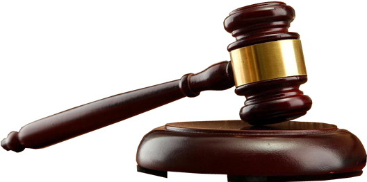 Ist Fourth Tribunal To Be Inaugurated On 19th September - Court Justice Hammer Png (528x269), Png Download