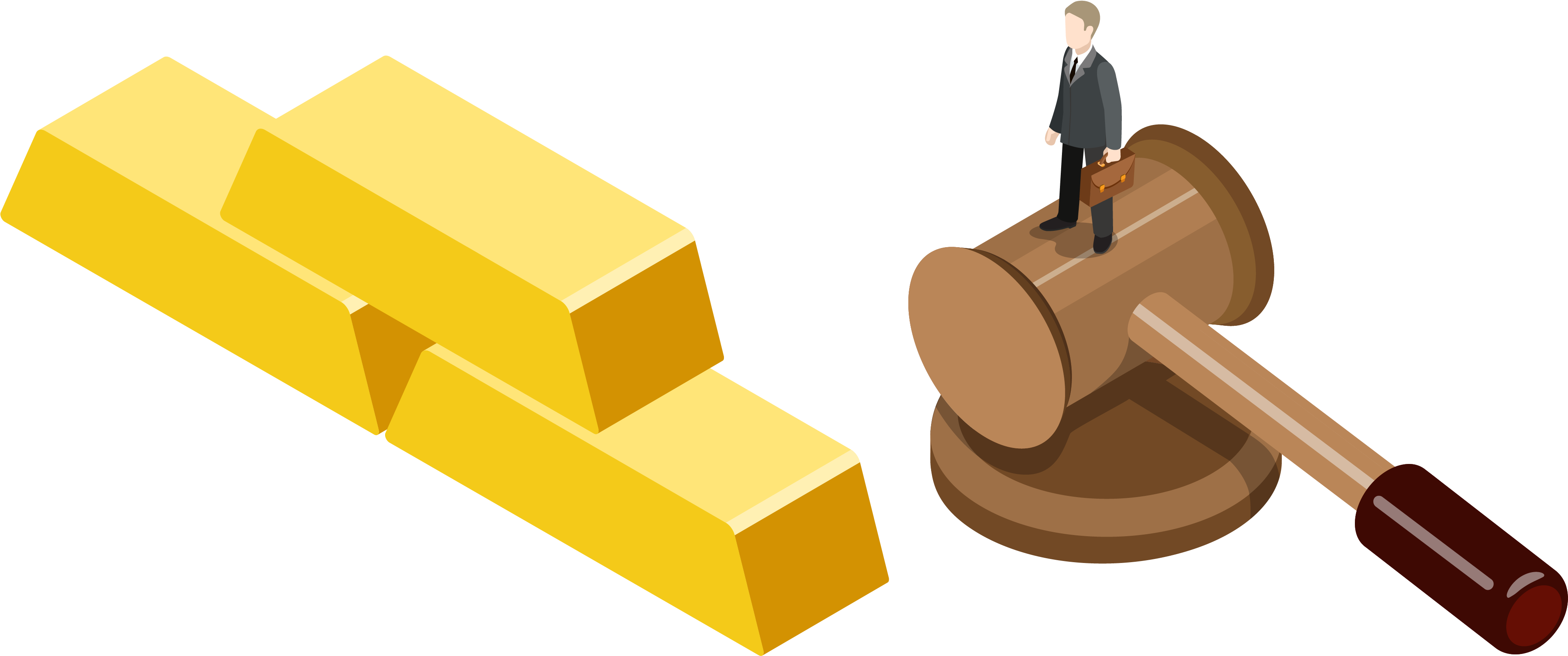 Judge Gavel Hammer Court - Gavel (3929x1643), Png Download