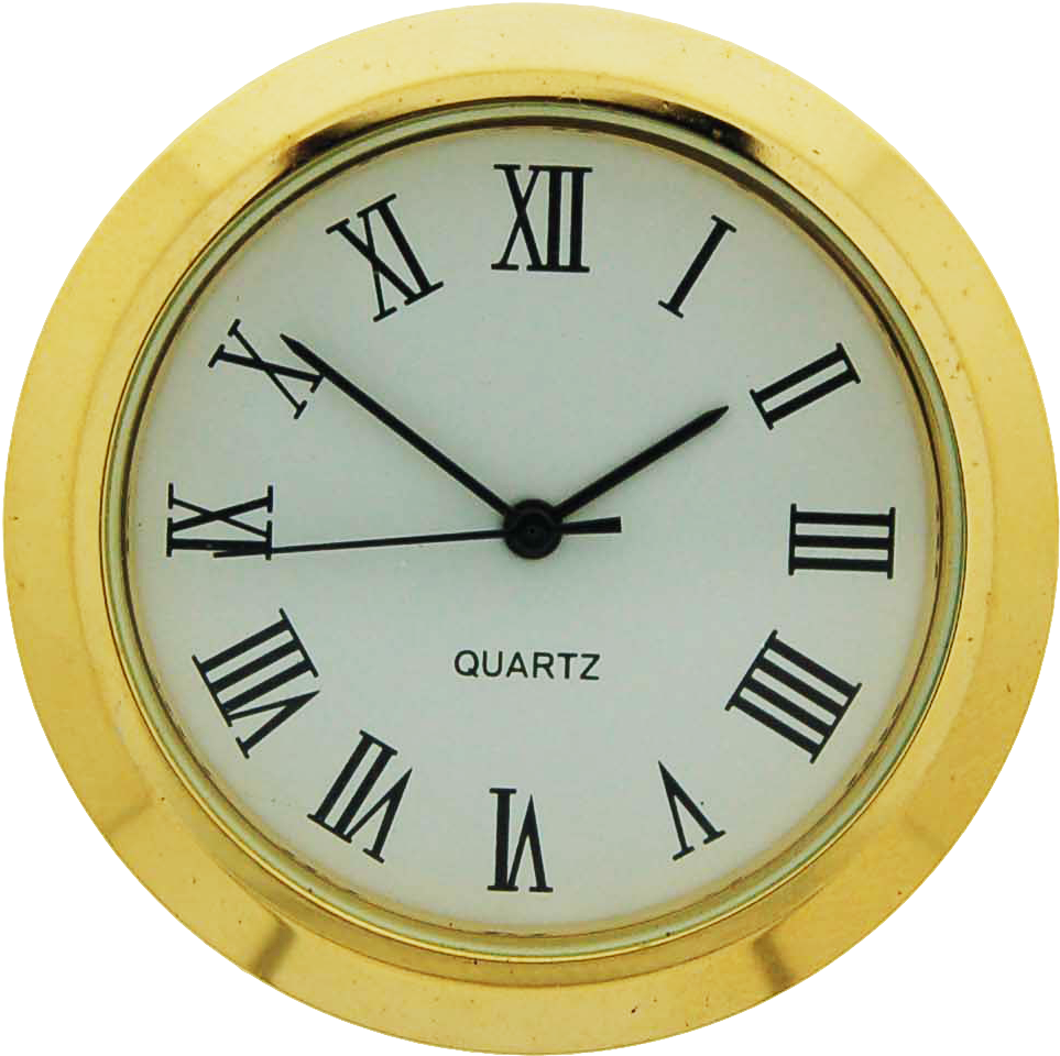 Insert Clock - 1-7/16" White Roman Clock Insert (1015x1005), Png Download
