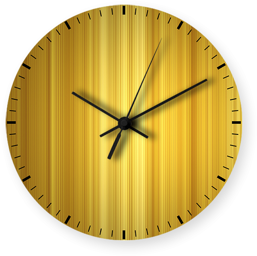 Gold Lining Art Printed Wall Clock - Wall Clock (600x700), Png Download