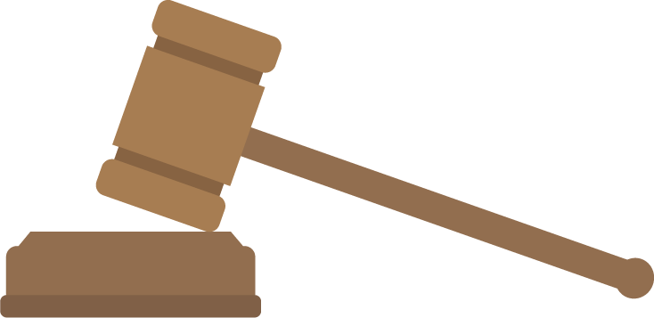 Gavel (734x357), Png Download