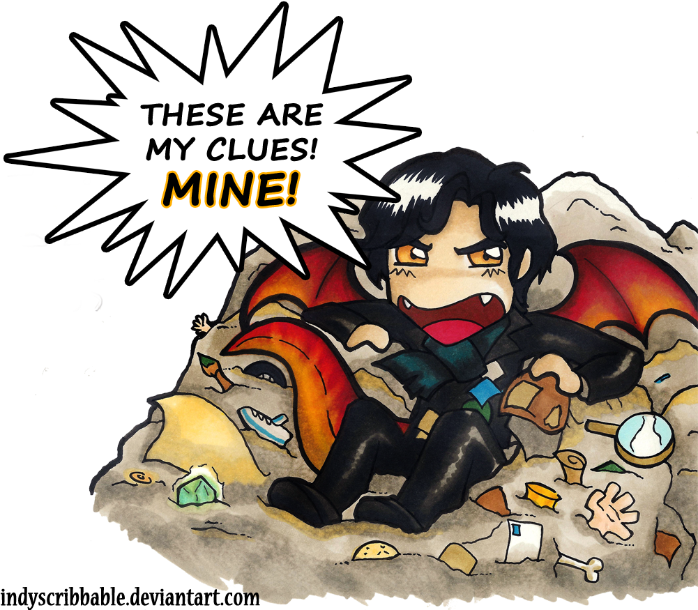 Smaug Fits Sherlock's Personality In A Lot Of Ways - Cartoon (1000x909), Png Download