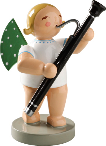The Bassoonist Of Hamelin - Angel With Bassoon (wendt U. Kuehn) (363x500), Png Download