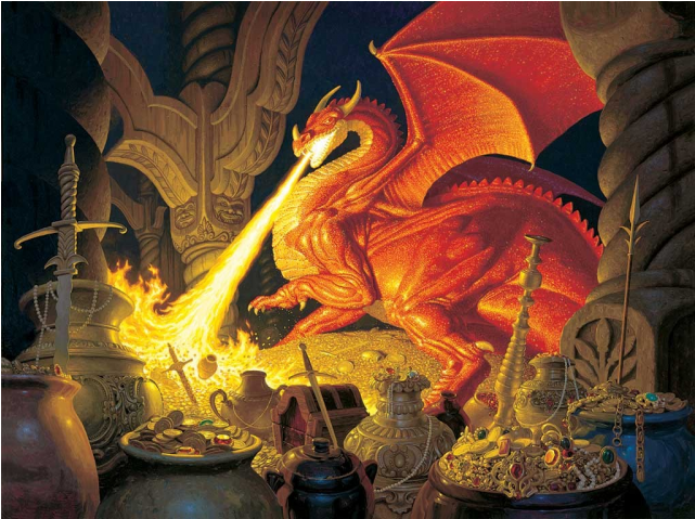 Smaug Dragon - Smaug Dragon A 1000-piece Jigsaw Puzzle (640x640), Png Download