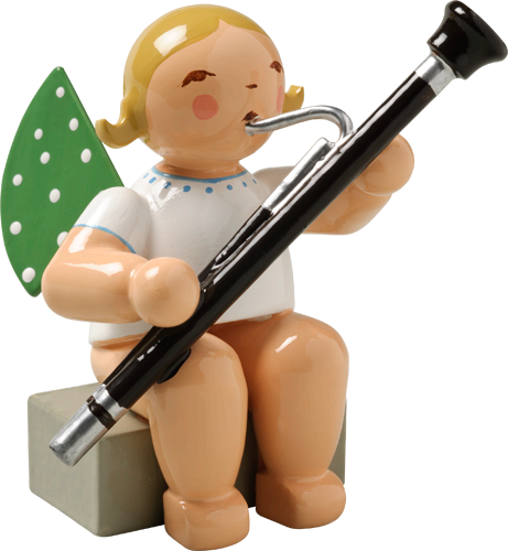 Angel Orchestra Musician Seated With Bassoon - Wendt Und Kühn Engel Mit Fagott Sitzend 650/43a (461x500), Png Download