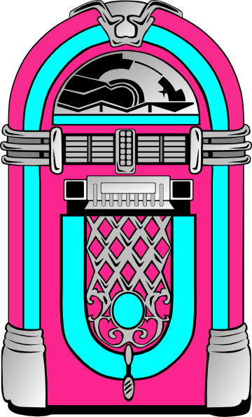 Pink And Blue Jukebox 2 Clip Art At Clker Com Vector - Jukebox Clipart (360x595), Png Download