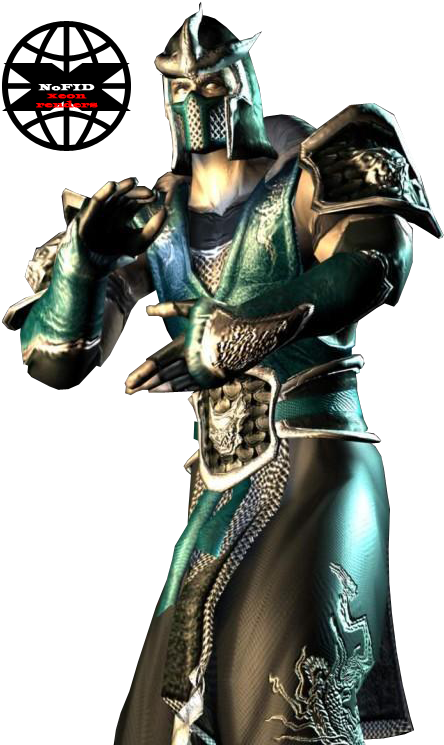 Mortal Kombat 9 Sub Zero - Printed Crest Sandwiched Hand Fan Full Color (577x768), Png Download