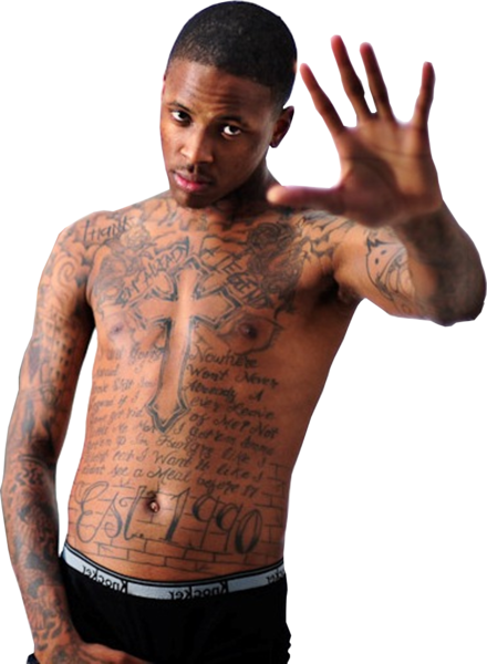 Share This Image - Rapper Tattoos (440x600), Png Download