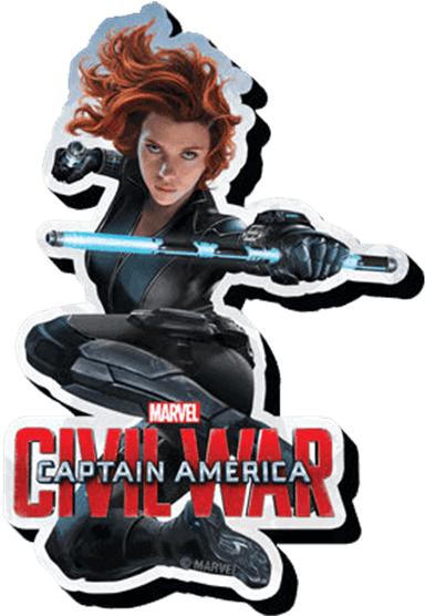 Marvel Civil War Black Widow Magnet - Avengers Cosplay Black Widow Natasha Romanoff Cosplay (555x555), Png Download