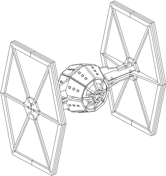 Tie Fighter Drawing At Getdrawings - High-definition Television (400x400), Png Download