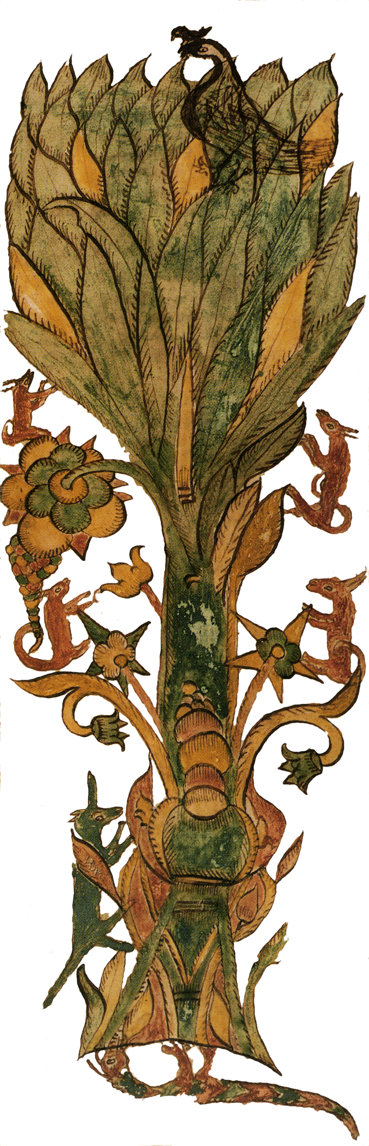 The Roots Of Yggdrasil - Wolf Fenrir And The World-tree Yggdrasil, 1680 (750x2329), Png Download