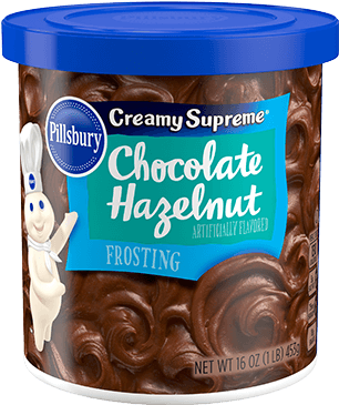 Creamy Supreme® Chocolate Hazelnut Flavored Frosting - Pillsbury Creamy Supreme Chocolate Frosting (400x400), Png Download