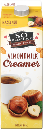 So Delicious - Dairy Free Almond Milk Unsweetened - (480x510), Png Download
