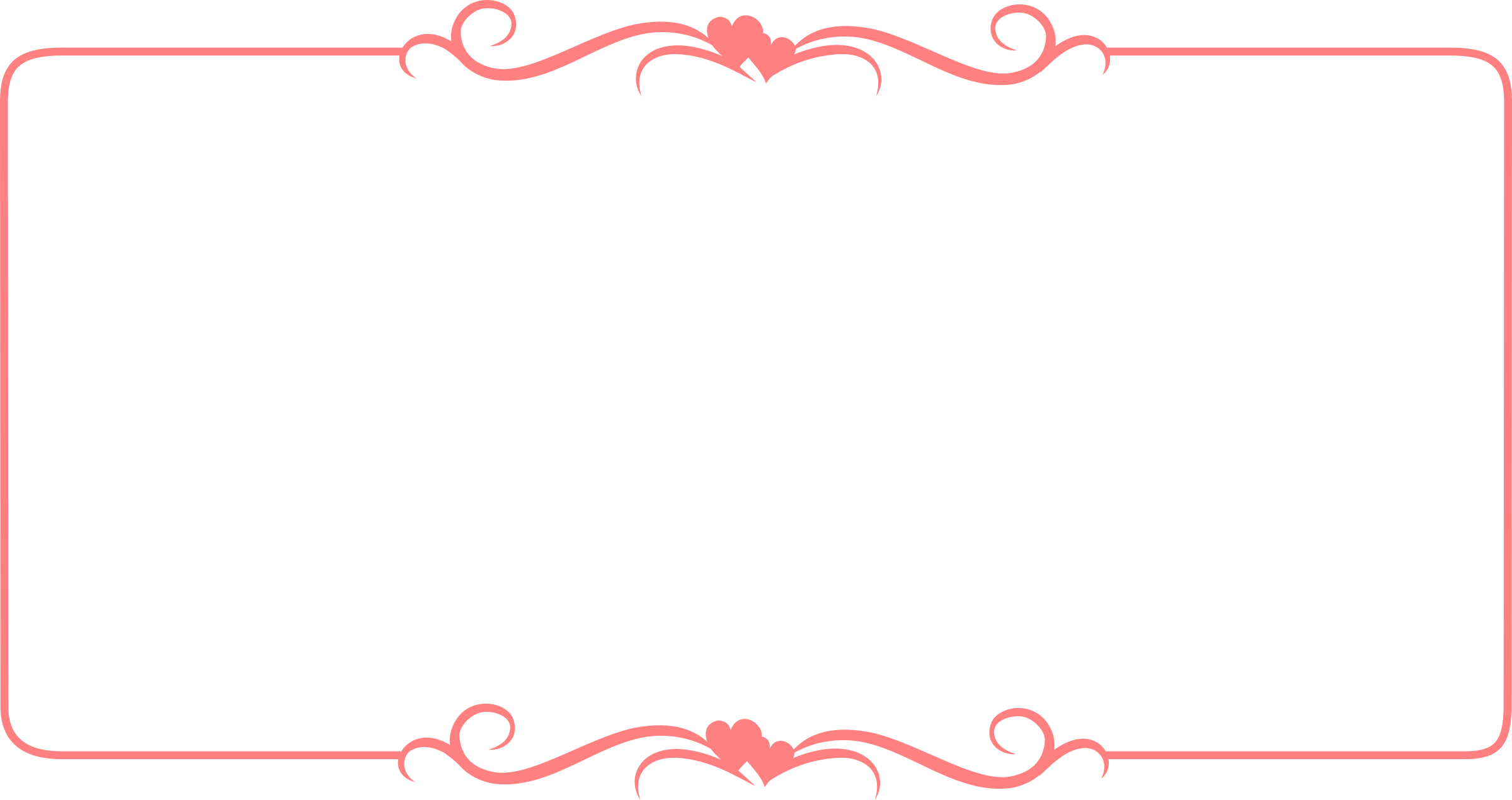 15 Frame Template Png For Free On Mbtskoudsalg - Heart Border (2400x1271), Png Download