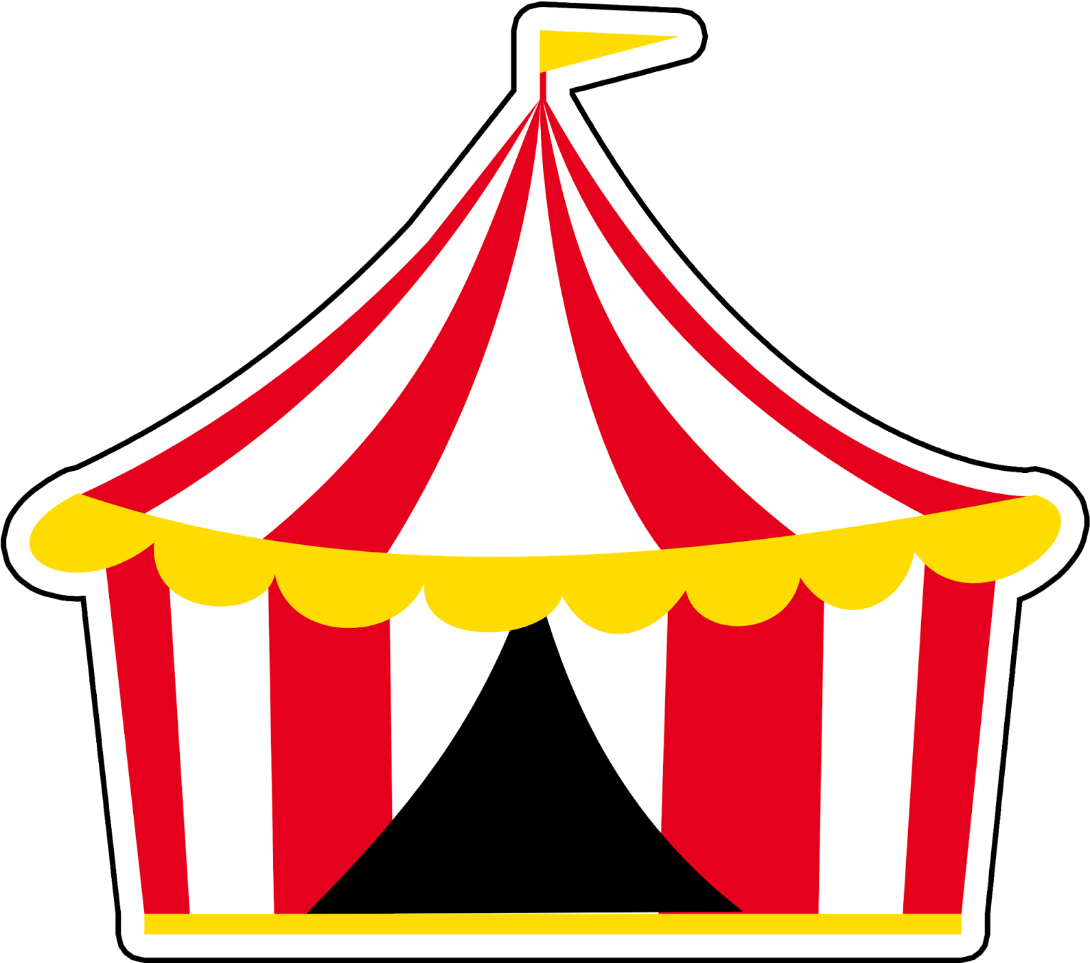 Tenda Circo Contorno Branco - Circo Patati Patata Png (1600x1402), Png Download