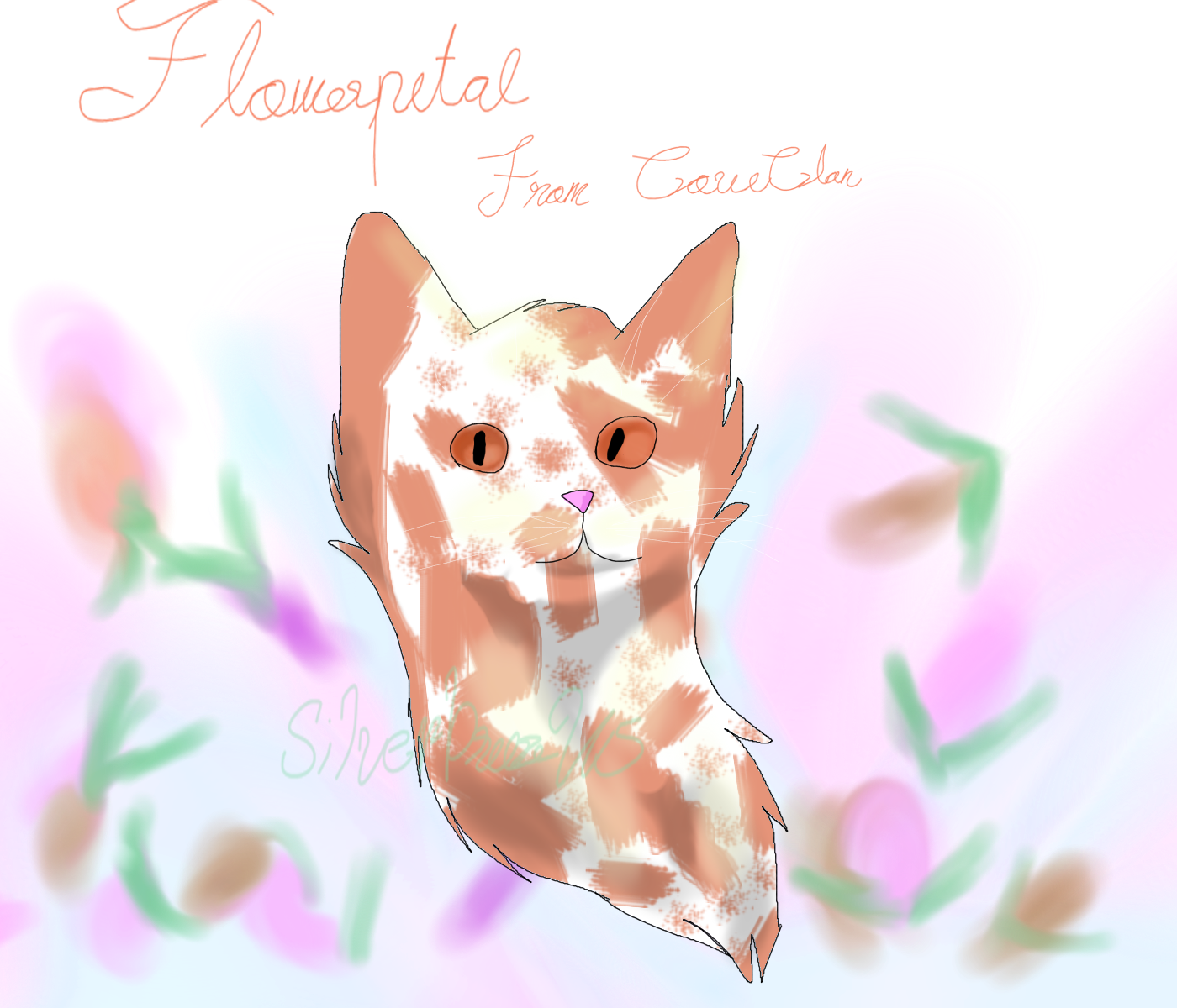 Flower Petal - Cat Yawns (1400x1200), Png Download