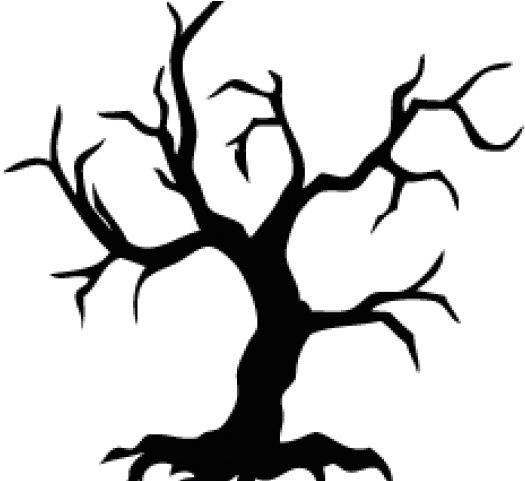 Spooky Tree Coloring Page (640x480), Png Download
