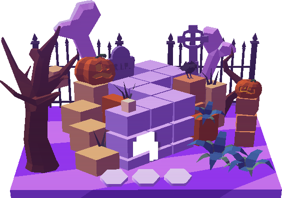 The Halloween Puzzle - Dancing Line Halloween Puzzle (564x397), Png Download