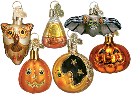 Mini Glass Halloween Ornaments By Old World Christmas - Owc Halloween Ornaments (480x480), Png Download