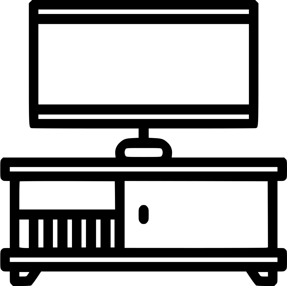 Tv Stand - - Scalable Vector Graphics (981x980), Png Download