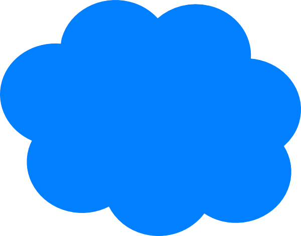 Blue Cloud Cartoon Png (600x472), Png Download