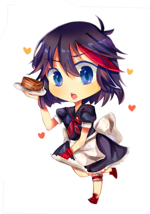 Ryuko Matoi Human Hair Color Anime Mangaka Black Hair - Kill La Kill Chibi (500x710), Png Download