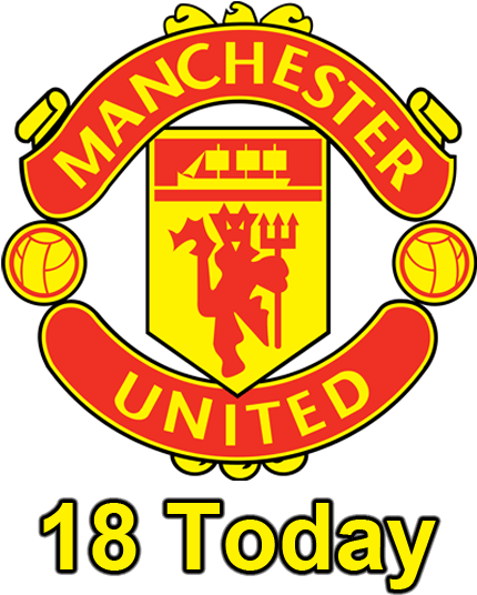 Manchester United 18 Logo (450x550), Png Download