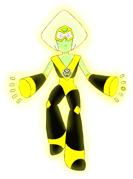 More Green Lantern Steven Universe Stuff This Time - Steven Universe Yellow Peridot (500x667), Png Download