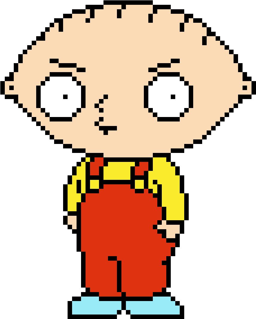 Pixel Stewie - Family Guy Pixel Art (1095x1125), Png Download