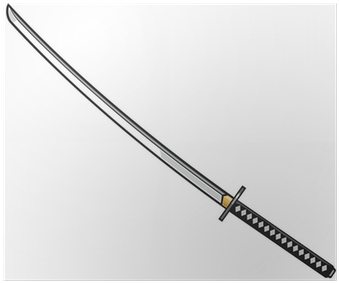 Japanese Sword Poster • Pixers® • We Live To Change - Small Samurai Sword Tattoo (400x400), Png Download