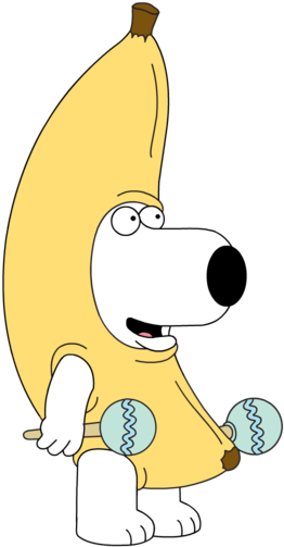 Stewie Sexy - Brian In Banana Suit Family Guy (261x509), Png Download