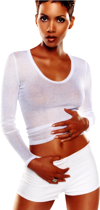 Helle Berry, Celebs, Celebrities, Black Women Art, - Halle Berry Hot In White (456x800), Png Download