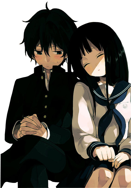 Chitanda Y Oreki (452x750), Png Download