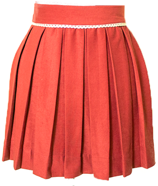 Holly Berry Red Sweet Pleat Skirt - A-line (405x382), Png Download