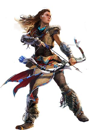 Aloy The Hunter - Aloy Bow Horizon Zero Dawn (300x450), Png Download
