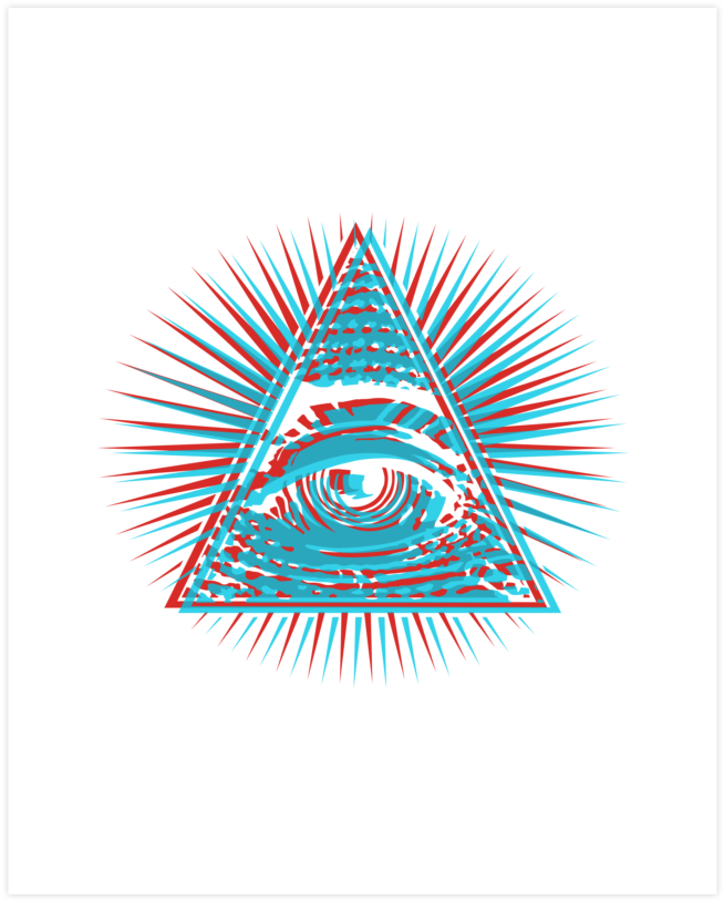 Eye Of Providence - Painting (740x900), Png Download